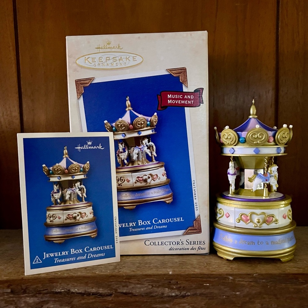 2003 Keepsake Carousel Ornament Jewelry Box